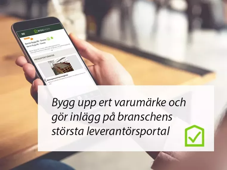 Webbinarium: "Bygg upp ert varumärke på byggbranschens största leverantörsportal"