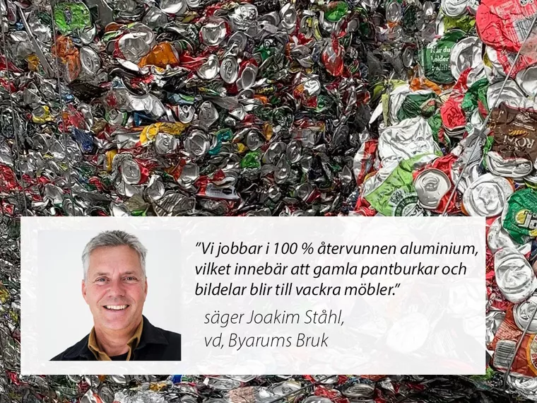 Gamla pantburkar och bildelar blir vackra möbler