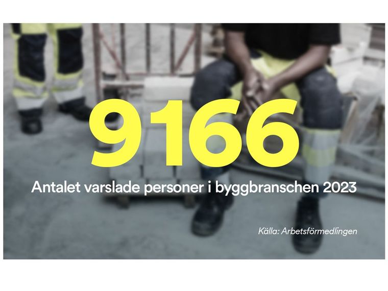 Flest varsel i byggbranschen under sista kvartalet 2023
