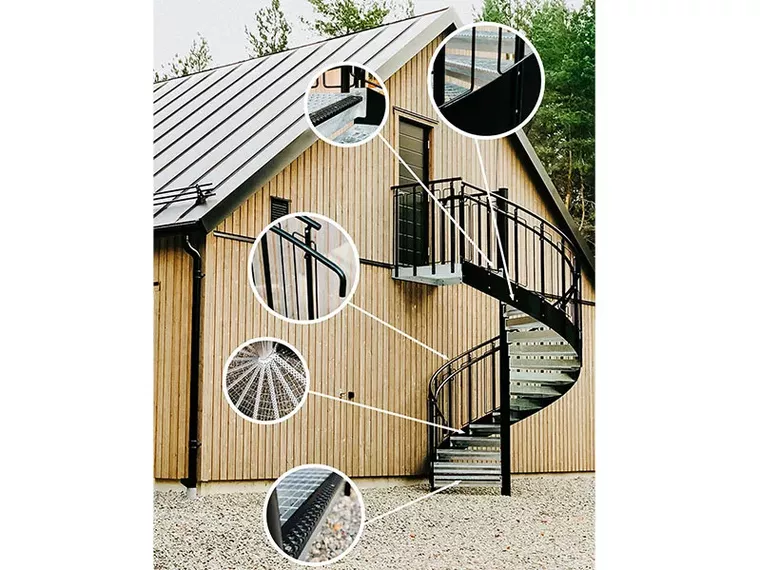 Häfla Bruks lanserar en vackrare, säkrare och mer lättmonterad spiraltrappa